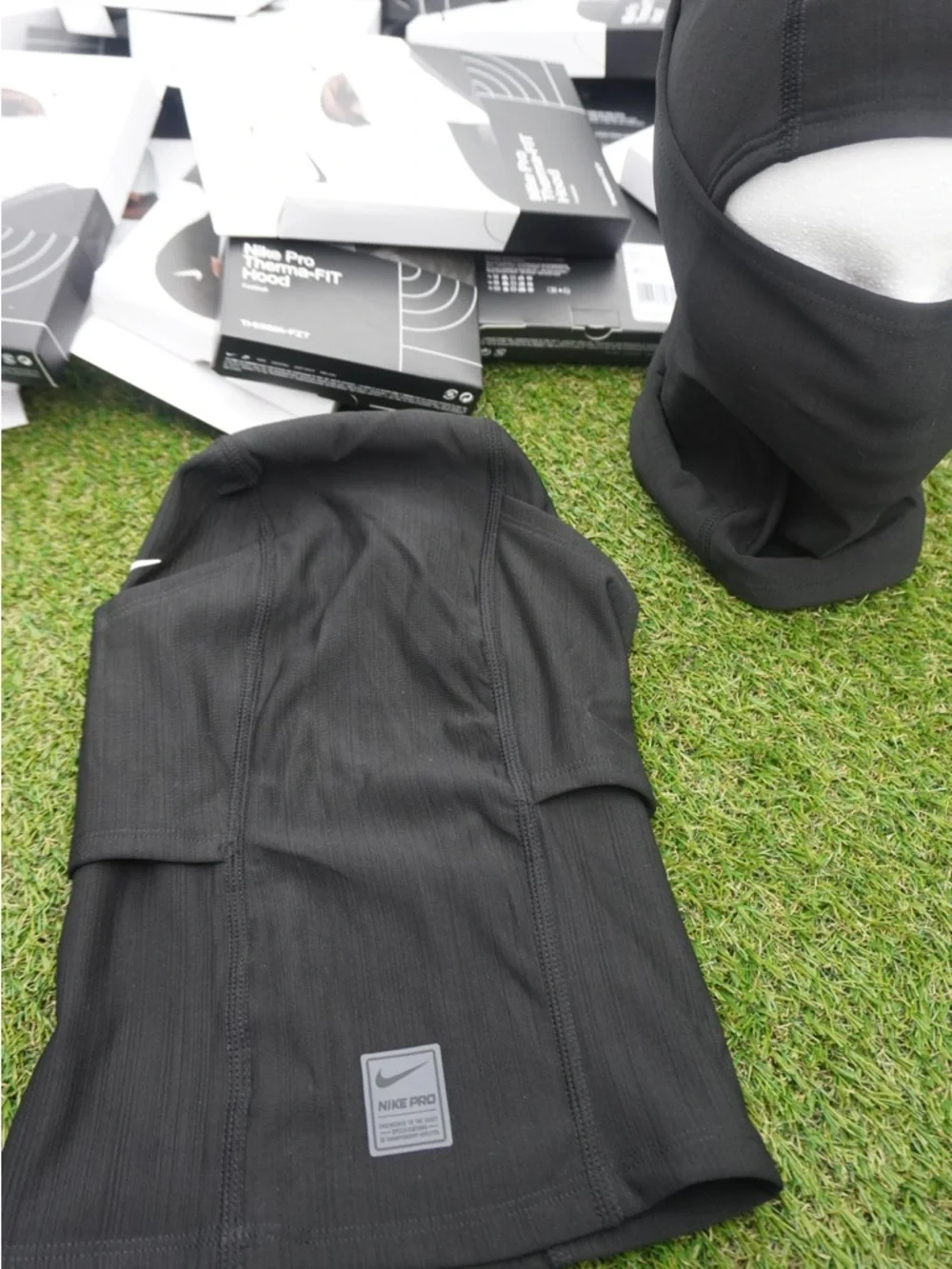 Nike Black Seamless Face Mask Balaclava with White Swoosh
